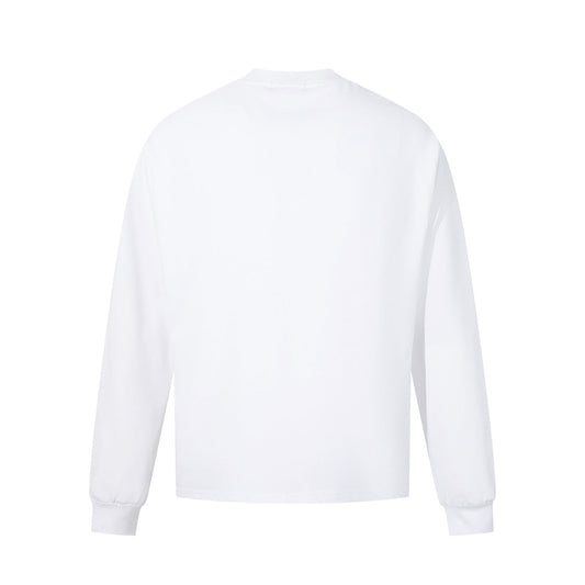 Beaded Letter Pearl Heavyweight Crewneck Hoodie For Couples