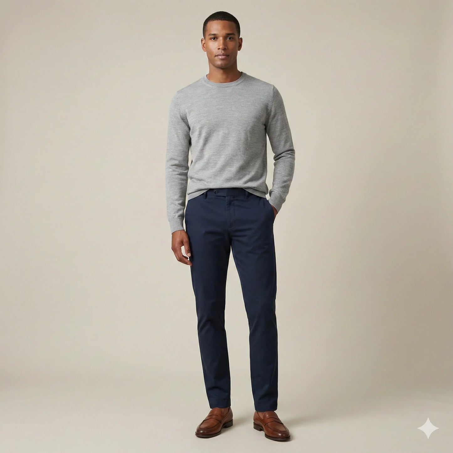 The Como Tailored Stretch Trouser | Deep Navy