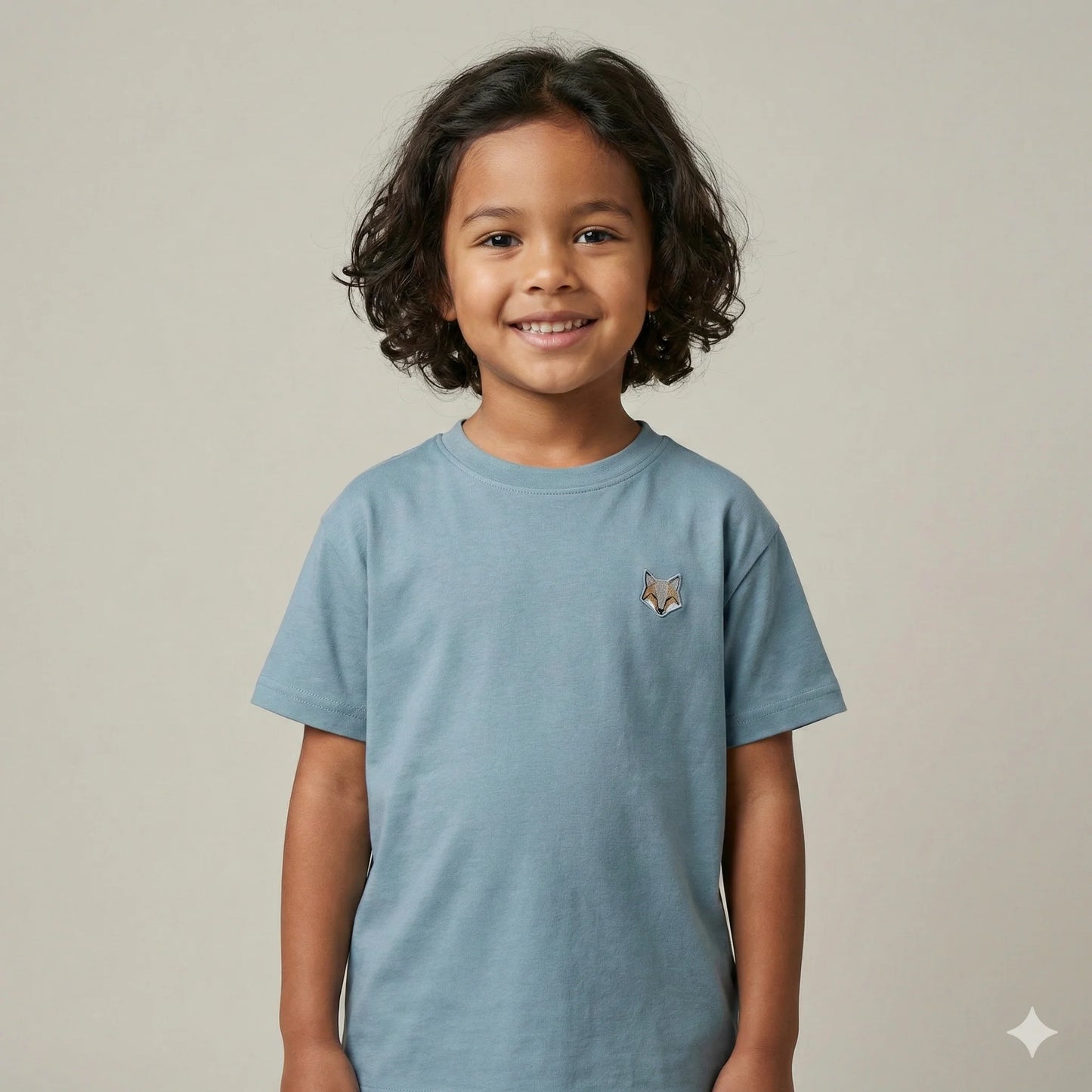 The Little Explorer Organic Tee | Dusty Blue