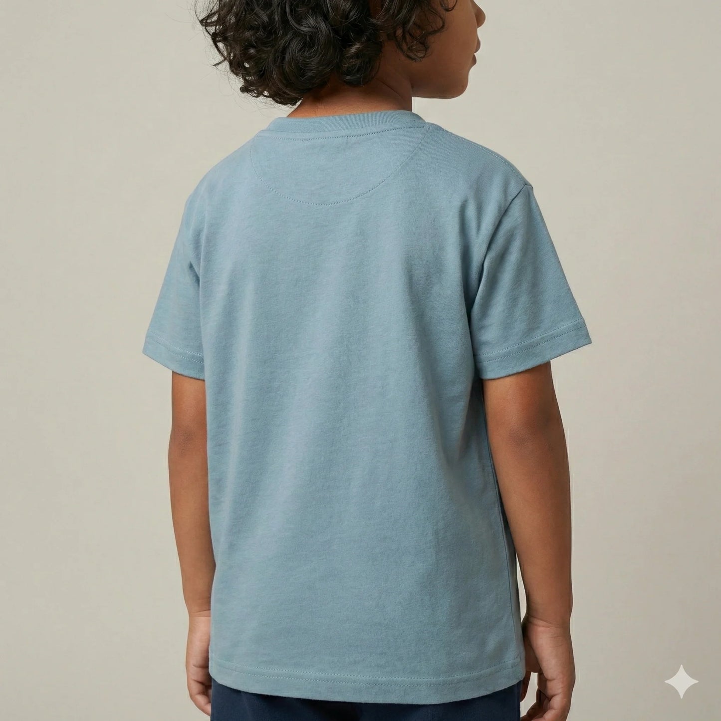 The Little Explorer Organic Tee | Dusty Blue