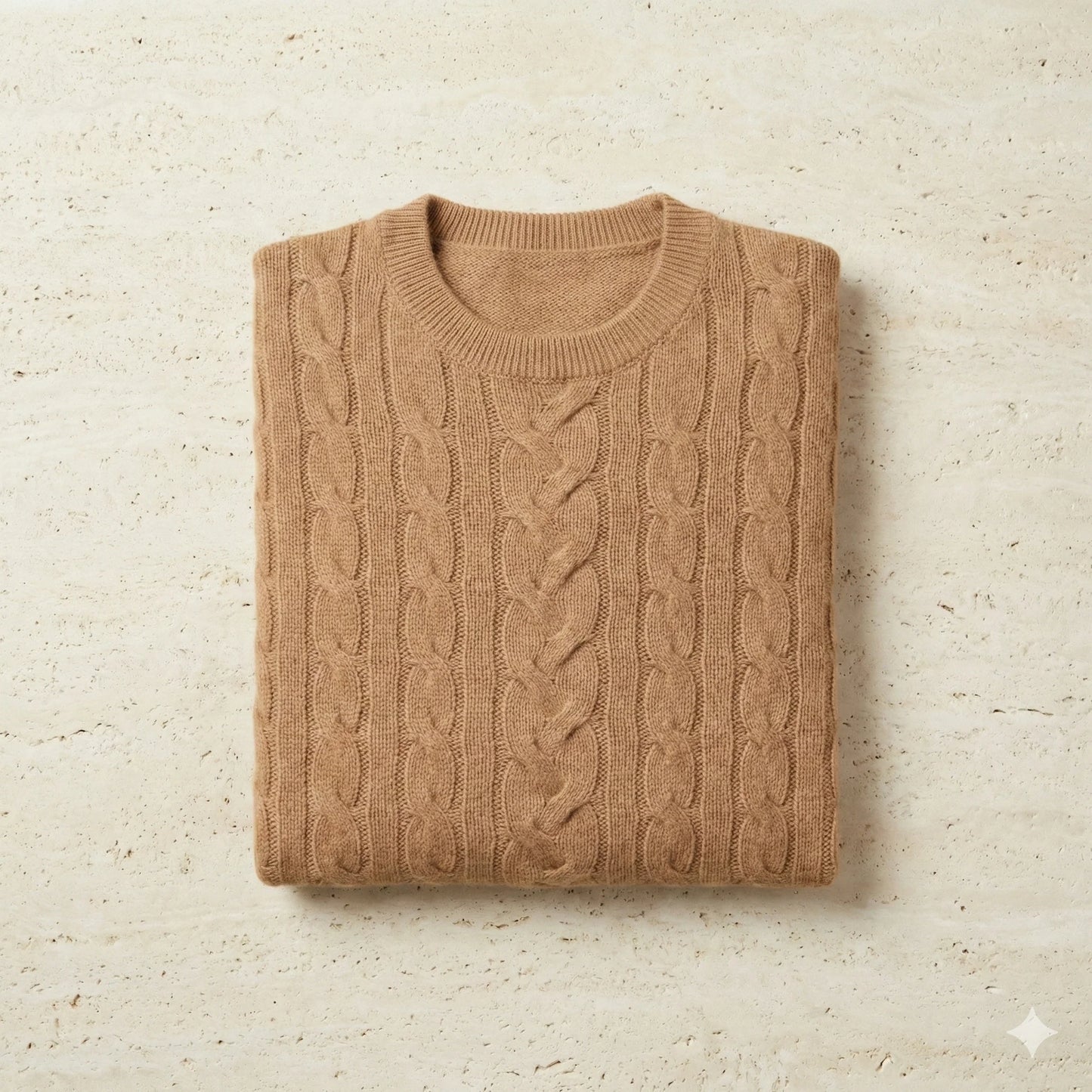 The Heritage Cable-Knit Cashmere Sweater | Camel
