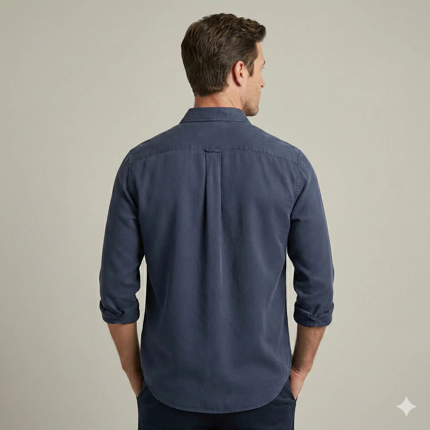 The Meridian Tailored Shirt | Muted Navy