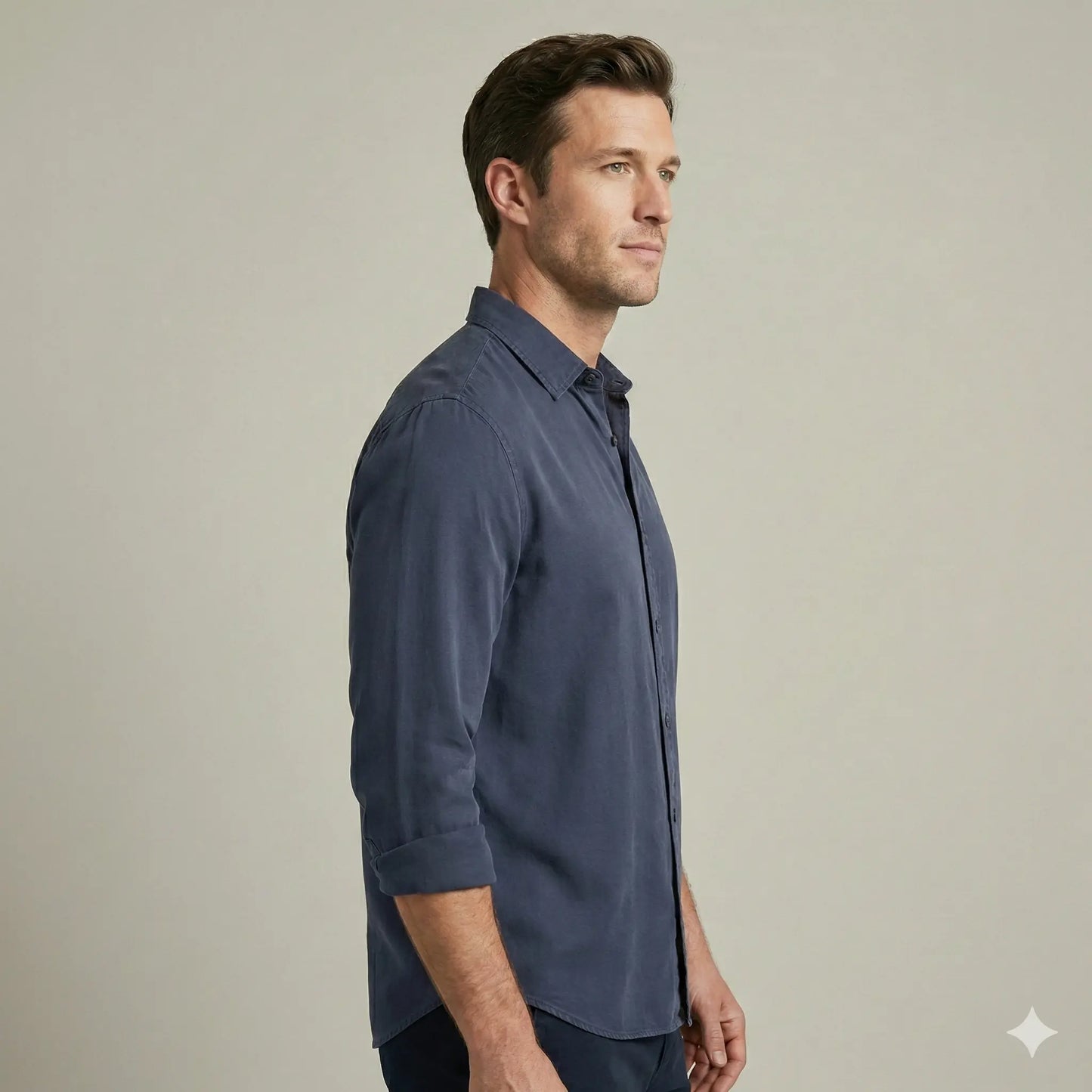 The Meridian Tailored Shirt | Muted Navy