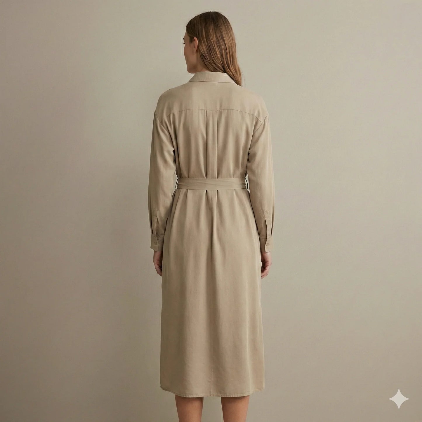 The Siena Tencel™ Midi Dress | Sandstone