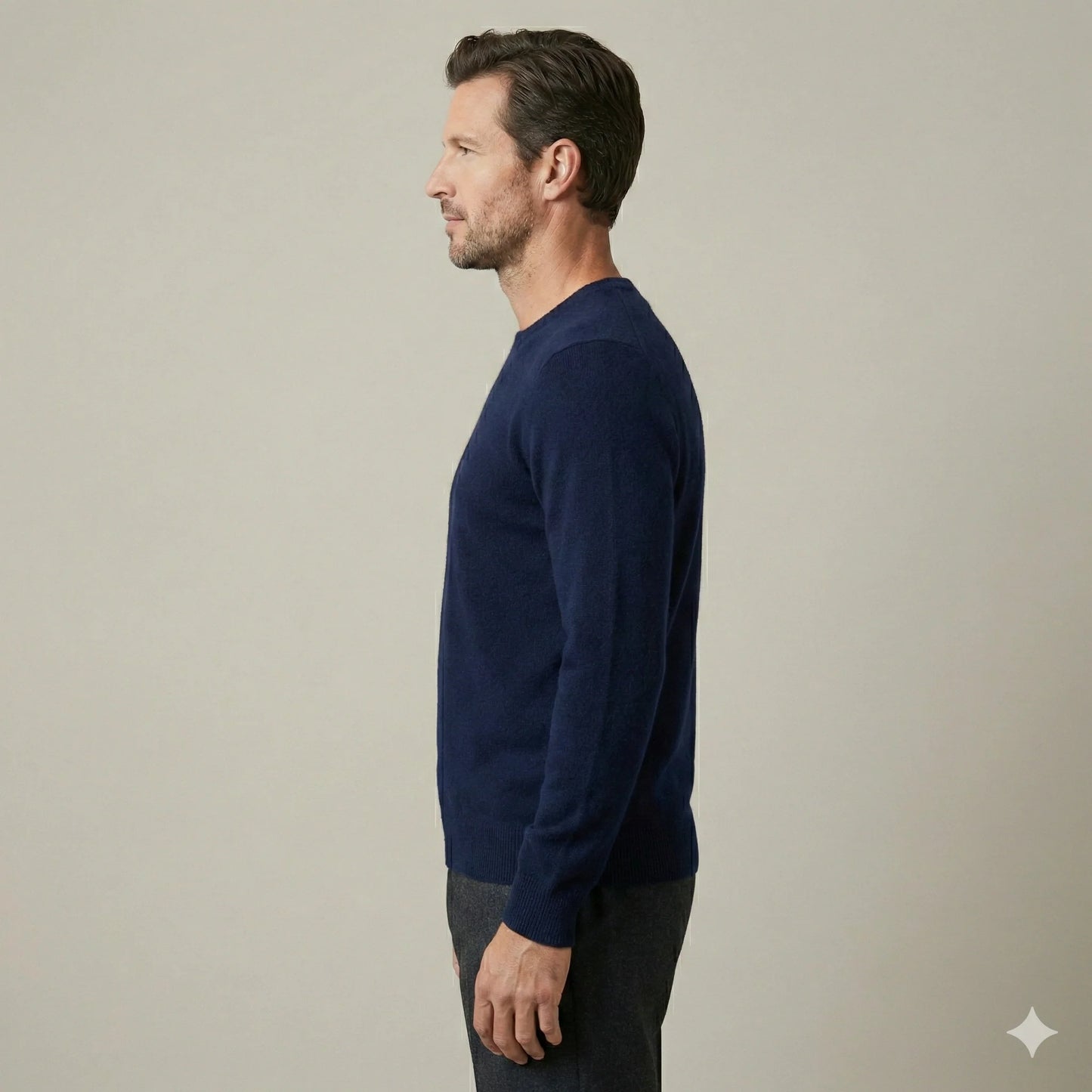 The Kensington Pure Cashmere Crewneck | Deep Navy